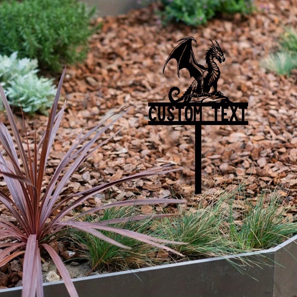 Metal Wall Art Dragon Garden Stake Custom House Number Lawn Decor Durable Outdoor Sign Festival Gift