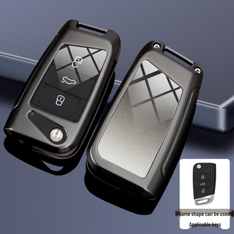 Compatible Key Case for Volkswagen Cars: 24 Sagitar, Bora, Golf 7, Tiguan L, Tayron, Yi, Magotan, and 23 Model CC.