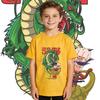 Dbz Shen Long x Goku Anime Print Boys Girls Cotton T Shirt Soft Breathable Kids Casual Tee Top Daily Wear