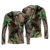 Spring and Autumn Round Neck 3D Camouflage Printed Top Fashionable Casual Vintage Long Sleeved Men's T-shirts