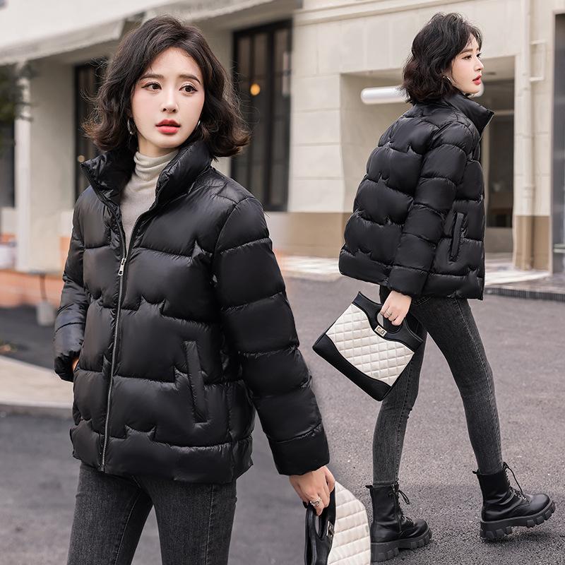 Stehkragen Daunen Baumwolljacke Damen Winter kurz Koreanische Version verdickte Brotjacke 2025 neue Jacke für Studentinnen