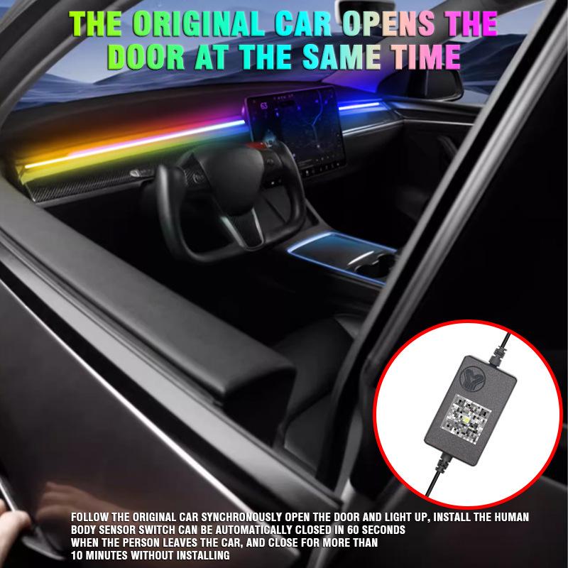 Tesla Y/3 Air Vent RGB Ambient Light Strip for Display Screen & Center Console
