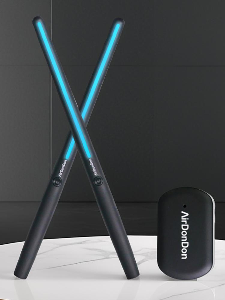 Portable Air Drum Set Air Drum Foot Sensor Bluetooth-Compatible Virtual Drum Sticks Realistic Effect for Beginners Professionals