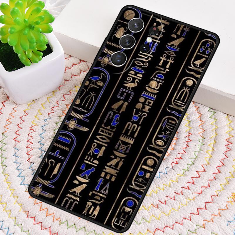 Ancient Egyptian Hieroglyphic Phone Case for Samsung Galaxy note 10 pro S26 Ultra S23 S24 FE S25 S21 S22 PLUS shockproof Cove