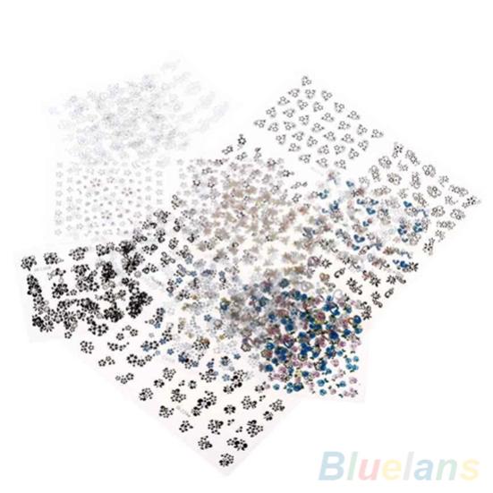 30 Sheets Mixed Floral Nail Art Stickers Decals DIY Manicure Design Accessories