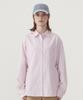 COVERNAT WOMAN Oversized Striped Shirt Light Pink