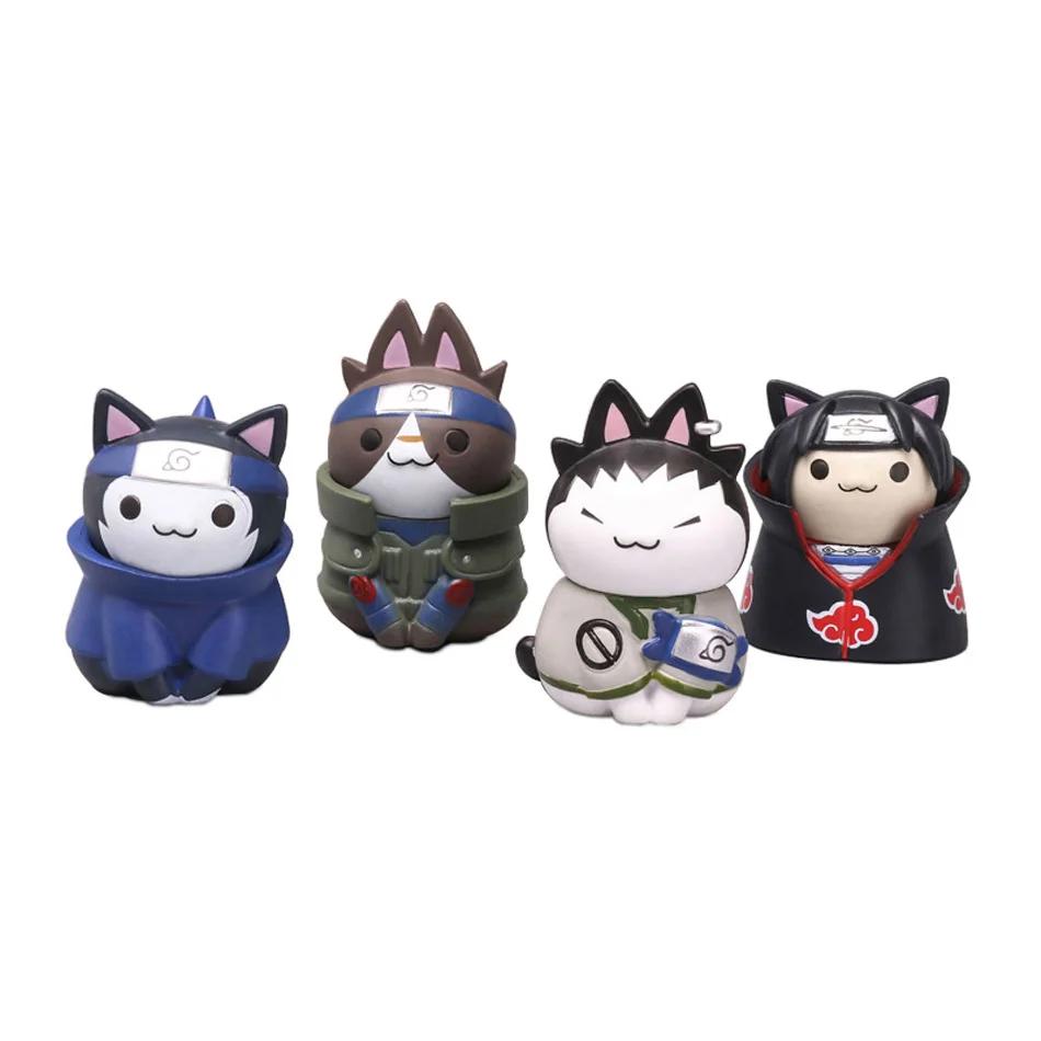Anime Naruto Figure Cute mini Kakashi Uchiha Itachi Gaara Q Version Action Dolls Pvc Model Edition Desktop Birthday Gifts