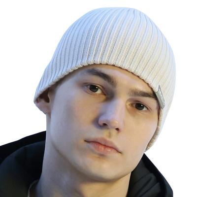 Unissex Mistura Acrílico Algodão Leve Exterior Gorro Troll Pescador Gorro Tricotado Desleixado Caveira Chapéu de Esqui Coreia [UNDERCONTROL] Outono/Inverno (Marfim)