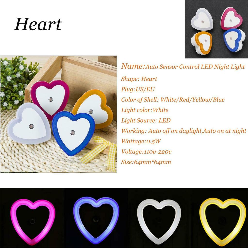 Led Night Light Mini Cute Stars Lamp 220V 110V Kids Bedroom Automatic Sensor Decoration Lighting Reading Table Book Children