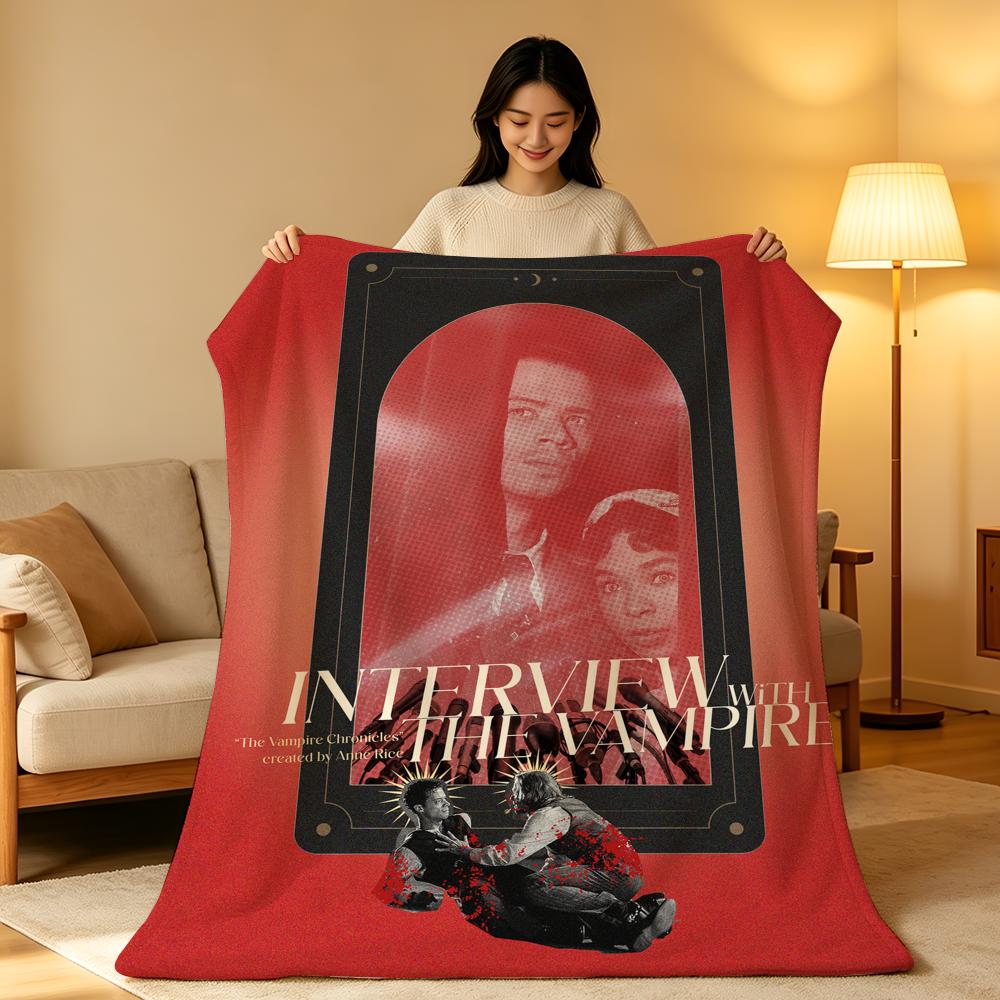 Movie I-Interview W-With T-The Vampire Throw High-Density Short Plush Blanket Soft Skin-Friendly for Sofa Room