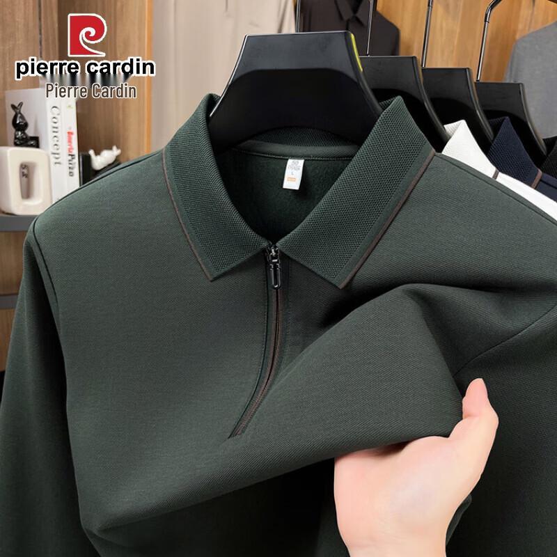 Pierre Cardin Men's Half-Zip Long Sleeve Polo Shirt