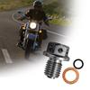 M14x1.5 Motorcycle Magnetic Oil Drain Bolt Screw Heat Resistant Aluminum Oil Sump Drain Plug Nut Modification Accessory