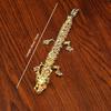 Flexible Jointed Golden Dragon Figurine Five-Claw Alloy Statue for Home Office Decor & Feng Shui Blessing