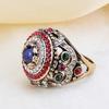 Luxury Ring Jewelry Rhinestone Party Inlaid Round Gift