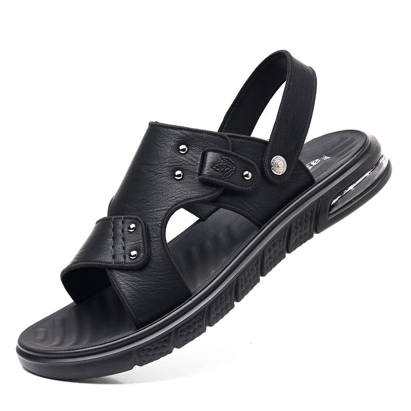 

Beach shoes men s 2025 summer non-slip outer wear sandals one pedal driving light breathable casual shoes 2025 38 чёрный