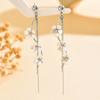 Versatile Pendant Earrings Resin Flower Earrings Elegant Fringe Hoop Earrings  Party