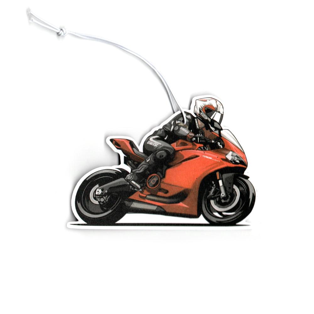 JDM Car Air Freshener Sexy Girl Motorcycle Pendant Hanging Rearview Mirror Perfume Recycle Solid Paper Fragrance Auto Accessorie