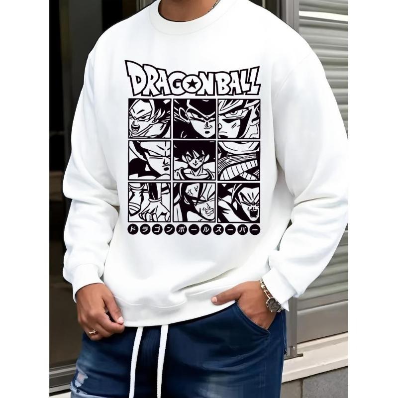 

Dragon Balls Relaxed Fit Crew Neck Sweatshirt, Ribbed Trim & Hem, Classic Casual Office Wear S