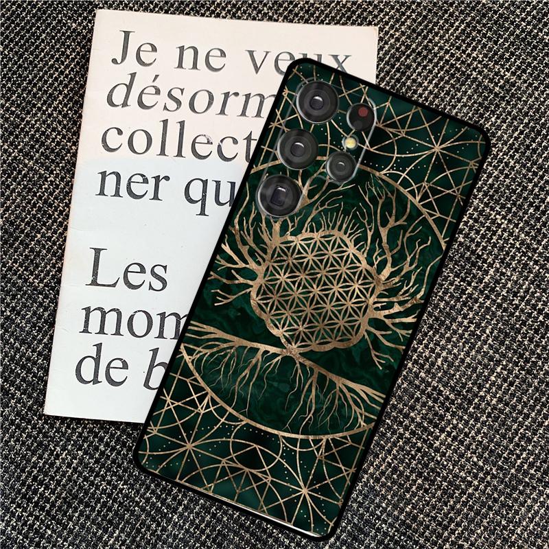 Flower Of Life In Lotus Pastel Case For Samsung Galaxy S25 S24 Ultra S20 S21 S22 S23 Ultra S9 S10 Plus S25 FE Back Cover