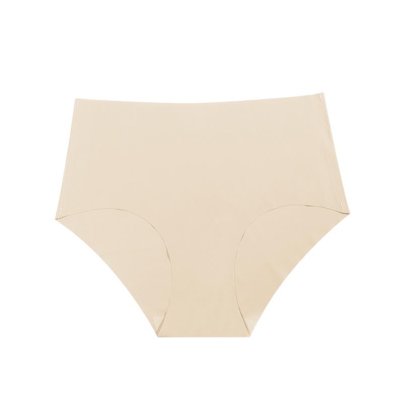 Ladies Spring and Summer Simple Sexy Hip Pure Color Ice Silk Antibacterial Breathable No Trace In The Waist Triangle Briefs