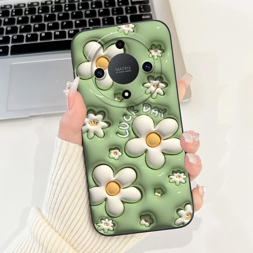 Für Honor X9a Hülle RMO-NX1 Bunte Blume Bemalte Abdeckung Weiche Silikon Handyhülle Für Huawei Honor X9 A X9a HonorX9a Hülle