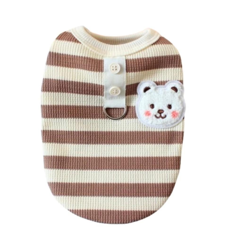 Soft Cotton Puppy Clothes Four Legs Cat Costume Cute Striped Dog Jumpsuit  Pet Supplies