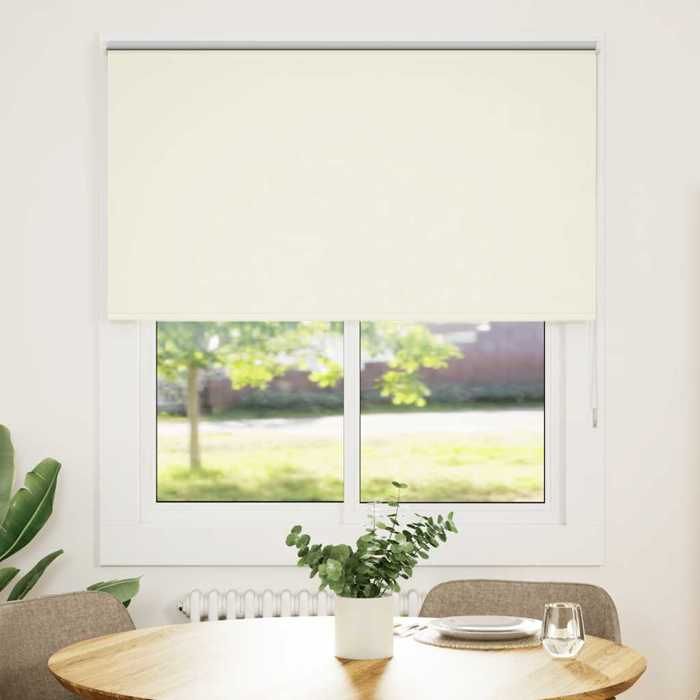 VidaXL Roller Blind Off-white 125x150 Cm Fabric Width, Day and Night Blind, Kitchen Blind, Blind 4011653