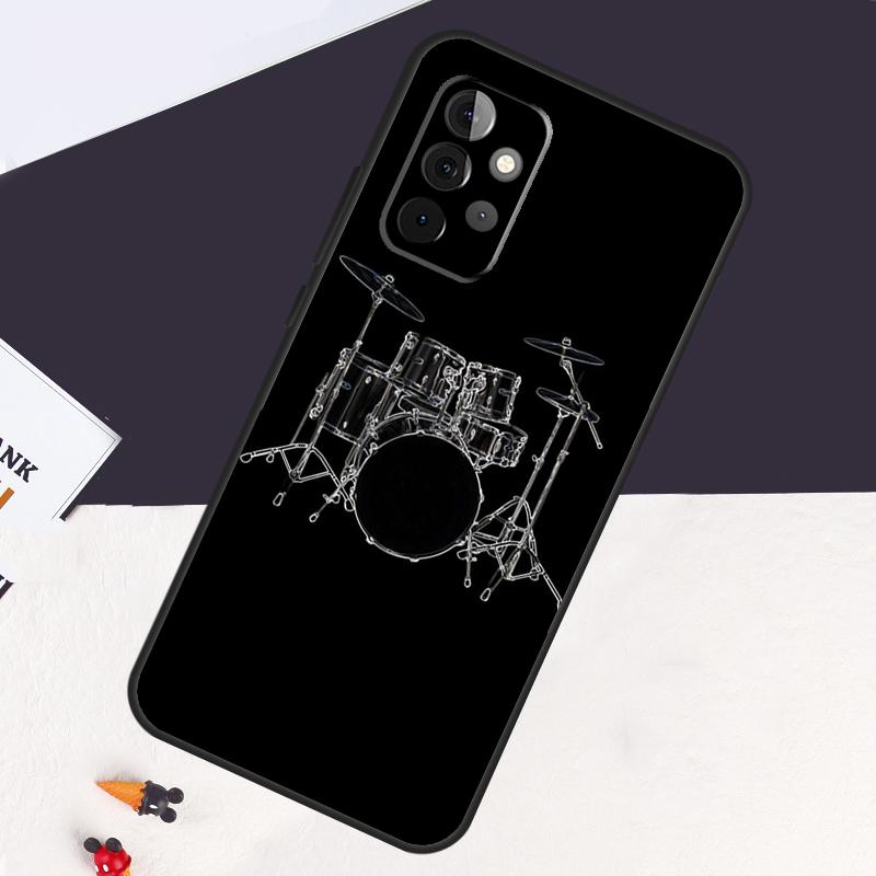 Musical Instrument Drum Case For Samsung Galaxy A54 A34 A14 A53 A13 A33 A73 A12 A22 A32 A52 A52S A51 A71 A50 Cover Coque