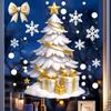 Christmas Window Stickers Winter Snowman Santa Claus Snowflake Reindeer Static Electricity Stickers Ornaments Xmas Home Decor