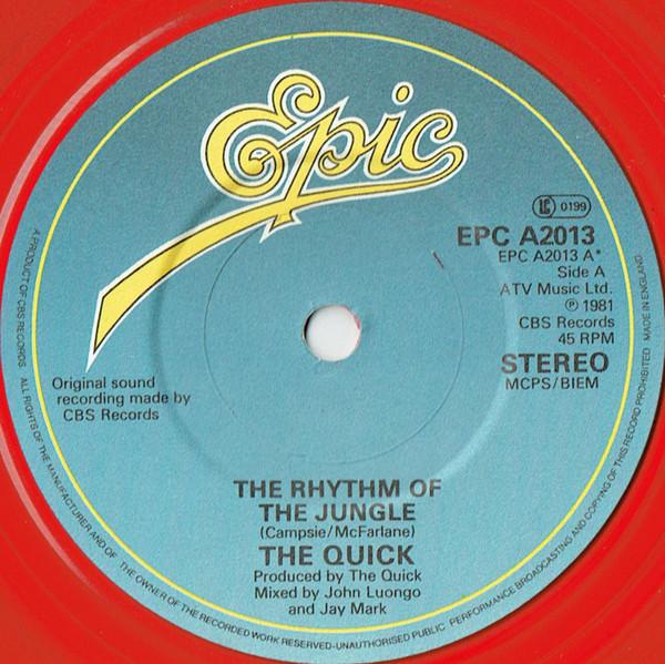 7inch Record QUICK  The Rhythm Of The Jungle EPCA2013 Epic 1981 UK SoulFunk Used