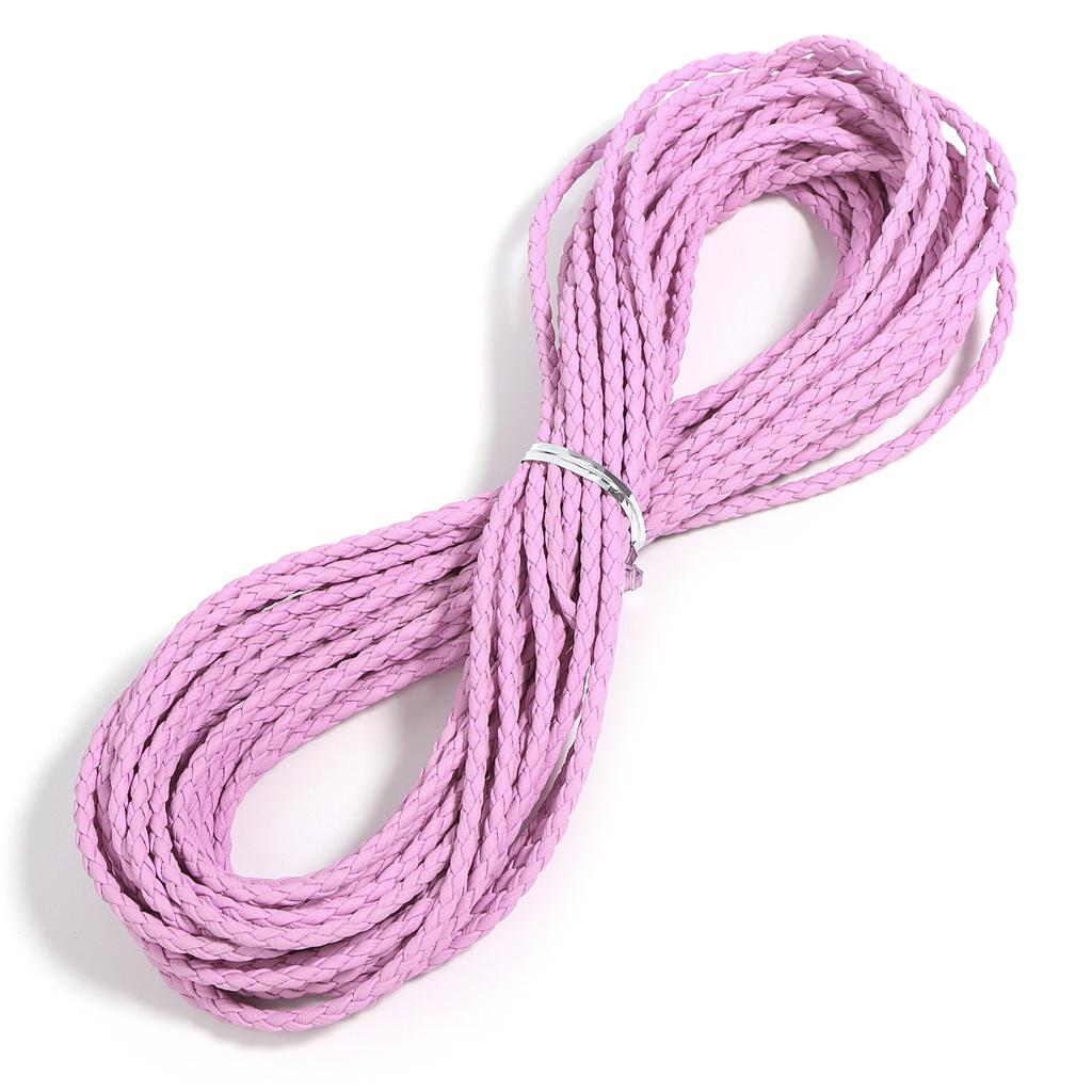 10 Meter 3mm Geflochtene Lederkordel Seil 4 Stränge Weiche PU-Lederkordel Für DIY Schmuckherstellung Halsketten Weben Armband Anhänger Dekoration
