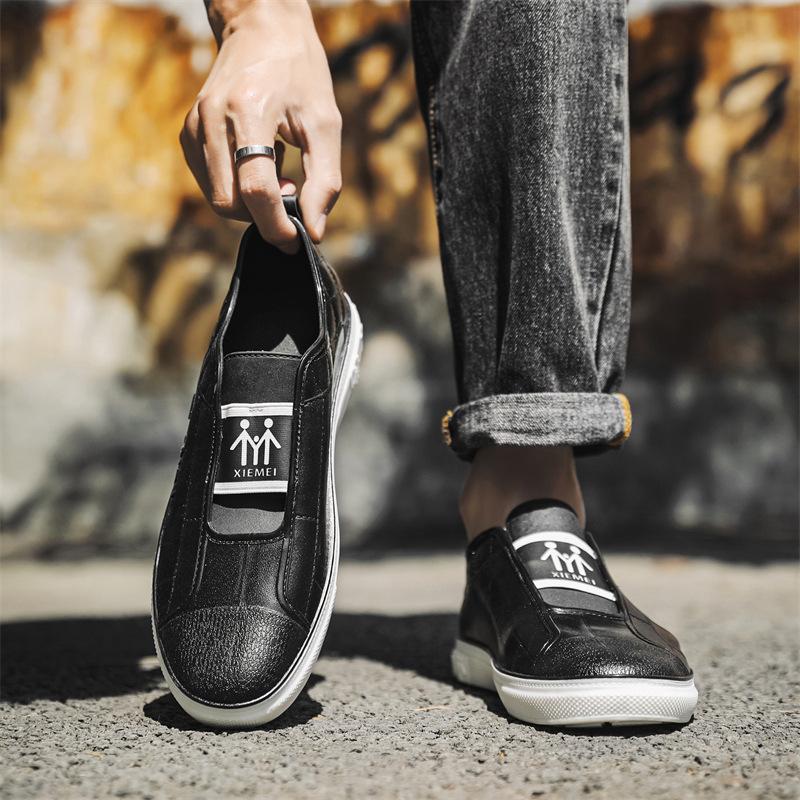 

Низкие дождевые ботинки мужская мода уличные нескользящие для рыбалки кухни резиновые сапоги для кемпинга с мягкой подошвой повседневная рабочая водонепроницаемая обувь 44 белый