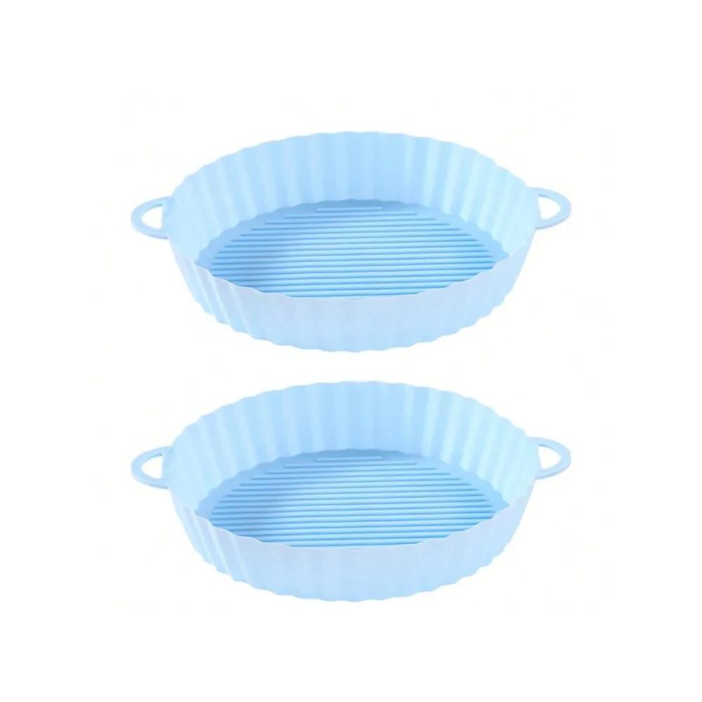 Silicone Mat Accessories Round Airfryer Inserts Heat Resistant Silicone Pot For Air Fryer Reusable Air Fryer Basket Liners