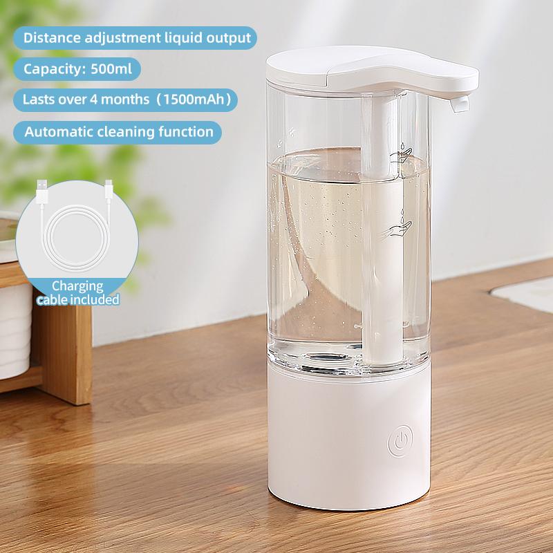 Kitchen 500ml Automatic Liquid Soap Dispenser USB Rechargeable Touchless Hand High Capacity Detergent Bathroom Dispenser