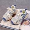 Students Tennis Shoes Mesh Breathable Kids Running Shoes Non-slip Thick Soft Sole 2025 New Children Basketball Shoes Trendy
