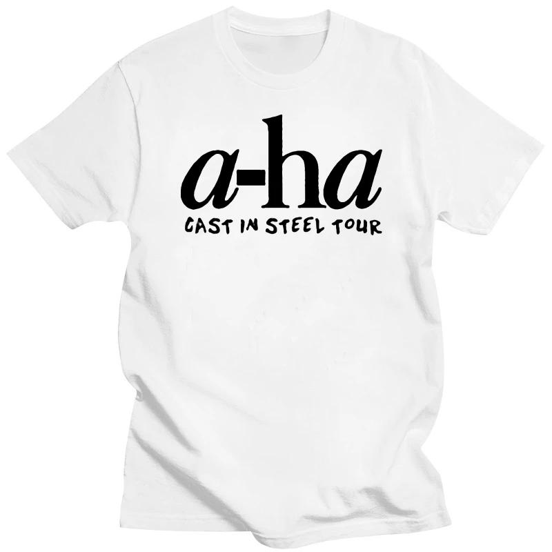 Summer Harajukuheavyweig Informal New Arrival Vintage Funny Anime Hot Sale Clothes A-ha - Cast In Steel Tour Logo - Mens T Shirt