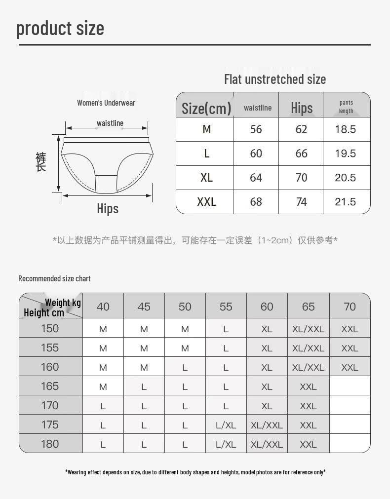 Fenteng Women's Antibacterial Briefs 4-Pack