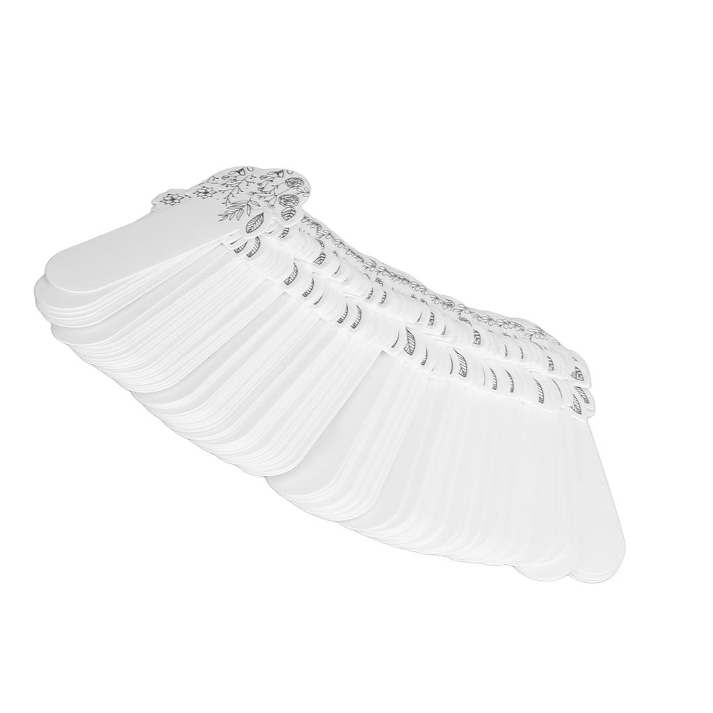 100 Stück Parfüm Teststreifen Blumendruck Weiß Ätherische Öle Testpapier für Aromatherapie Dufttests