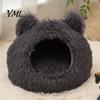 Warm Enclosed Hideaway for Indoor Cats Plush Cat Cave Bed, Hideaway, Fluffy Cozy Soft Pet Tent Burrow Bed Small Dogs Comfortable Nap Mat