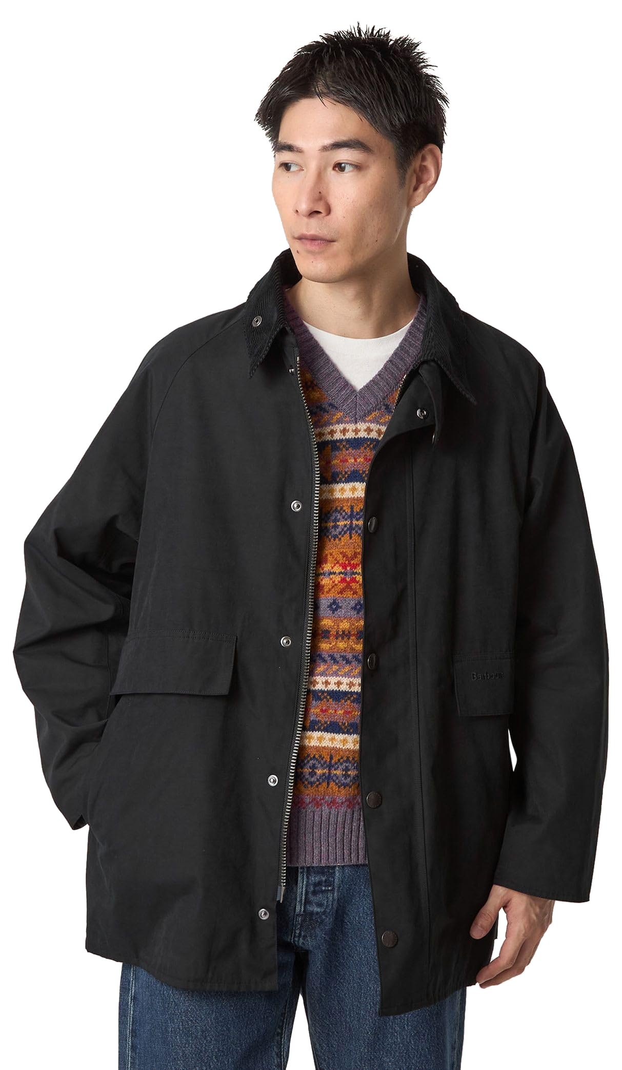 

United Arrows Green Label Relaxing Special Order Barbour Oversized Bedale Jacket, 32254000000 0940, Black (09), Size S (36)