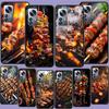 Capa de Celular Churrasco e Carne Grelhada BBQ Para Xiaomi Mi 14 14T 15 15T Poco F7 Ultra M8 M7 M6 M4 M3 X7 X6 X4 Pro M5S 12T 10T Pro 1