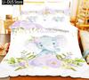 Custom Name Duvet Cover Set Cartoon Forest Animals Bedding Set Twin Full Queen King For Kids Girls Boys Birthday Wedding Gifts