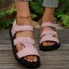 Fashion 2025 Large Size Women Sandals  New Style One-word Solid Color Casual  Thick Bottom Fashionable Beach Sandals Sandalias De Mujer
