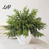 Decorative Plants for Mantels And Tables 17.7" Lifelike Touch Artificial Norfolk Pine Branches Vase Christmas Faux Stems Fake Indoor Botanical