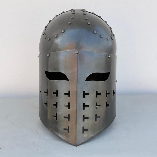 Handmade Crusader Spangen Helmet Medieval Knight Armor, Cosplay LARP