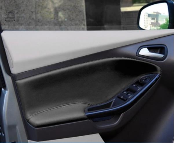 OVCN5 For Ford Focus 2012 13 2014 2015 2016 2017 2018 Microfiber Front /Rear Door Panel Armrest Leather Cover Protective Trim