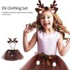 Bao Core Christmas Cosplay Costume Set for Includes Tulle Skirt and Reindeer Cute Princess Witch Stage Christmas Party Elementary Stage Ages Girls,