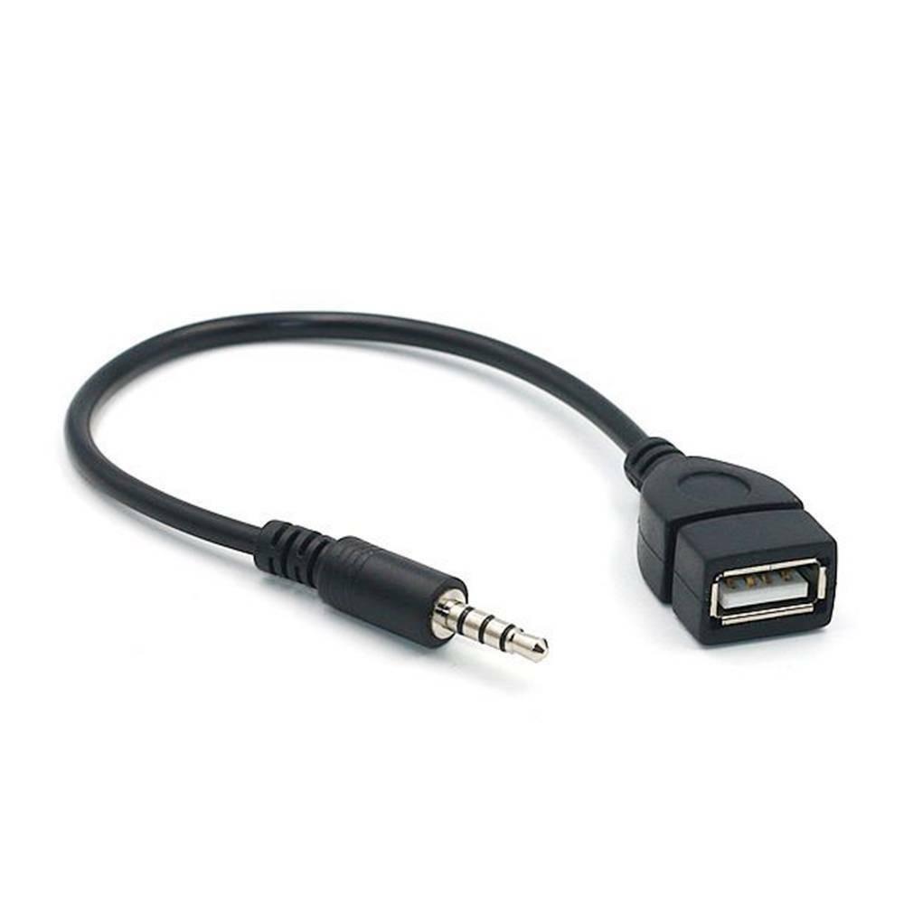 Câble Adaptateur d'Extension Audio AUX 35 mm Mâle vers USB 2.0 Femelle Type