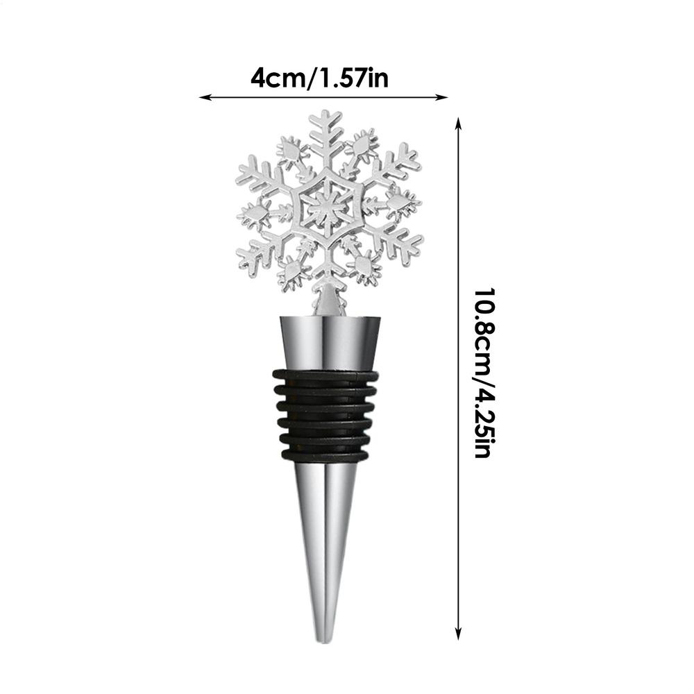 Christmas Snowflake Decorative Wine Stoppers Bottle Decoration Crafts Alloy Bottle Stopper Home Bar Wine Accessories Tools