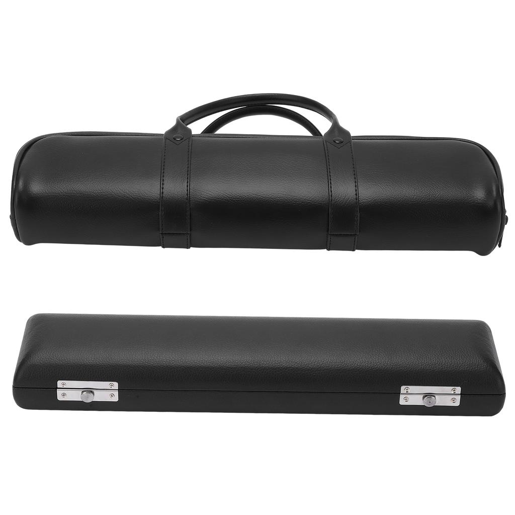 16 Hole Flute Bag Artificial Leather Black Flutes Case Box Musical Instrument Accessories